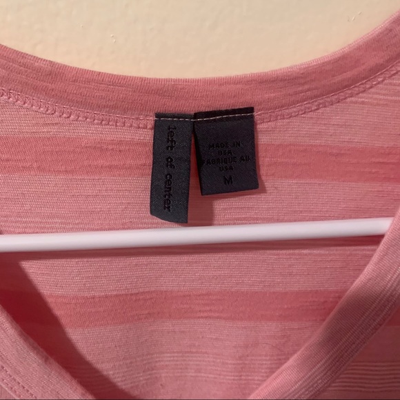 ANTHRO Left of Center Pink Stripped Top-Md - Picture 4 of 7
